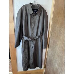 Christian Dior Monsieur Trench Coat Classic Mens Belted Overcoat Khaki 42L